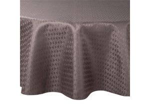 4015210084302 - Tischdecke JOOP CHAINS ALLOVER Tischdecken Gr B L 160 cm x 160 cm 1 St rund grau (taupe) Tischdecken aus Jacquard-Gewebe gefertigt elegantem JOOP Ketten-Allover-Muster