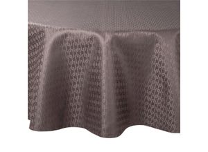 4015210086665 - Tischdecke JOOP CHAINS ALLOVER Tischdecken Gr B L 180 cm x 180 cm 1 St rund grau (taupe) Tischdecken aus Jacquard-Gewebe gefertigt elegantem JOOP Ketten-Allover-Muster