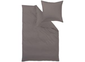 4015210137084 - Bettwäsche Uni-Mako-Satin aus 100% Baumwolle Bett- und Kopfkissenbezug mit Reißverschluss pflegeleicht STANDARD 100 by OEKO-TEX und Made in Green zertifiziert auch ganzjährig geeignet edle Haptik (2 tlg)