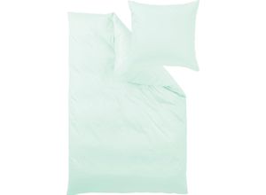 4015210199464 - Bettwäsche Uni-Mako-Satin aus 100% Baumwolle Bett- und Kopfkissenbezug mit Reißverschluss pflegeleicht STANDARD 100 by OEKO-TEX und Made in Green zertifiziert auch ganzjährig geeignet edle Haptik (2 tlg)