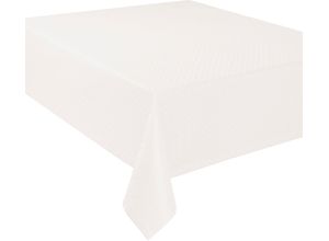 4015210351787 - Tischdecke CURT BAUER 3947 Riga mit Rautenmotiv Damast-Tischwäsche Tischdecken Gr B L 130 cm x 275 cm 1 St eckig weiß (offwhite) Tischdecken aus 59% Baumwolle 41% Polyester merzerisiert mit Fleckschutz