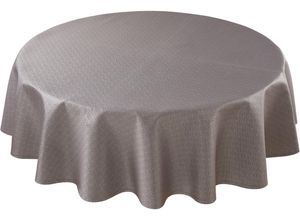 4015210372133 - Tischdecke CURT BAUER 3947 Riga rund mit Rautenmotiv Damast-Tischwäsche Tischdecken Gr Ø 160 cm 1 St rund grau (stone) Tischdecken aus 59% Baumwolle 41% Polyester merzerisiert mit Fleckschutz