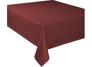 4015210377428 - Tischdecke CURT BAUER 3947 Riga mit Rautenmotiv Damast-Tischwäsche Tischdecken Gr B L 130 cm x 200 cm 1 St eckig rot (rubin) Tischdecken aus 59% Baumwolle 41% Polyester merzerisiert mit Fleckschutz