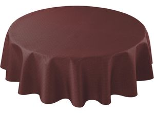 4015210377992 - Tischdecke CURT BAUER 3947 Riga rund mit Rautenmotiv Damast-Tischwäsche Tischdecken Gr Ø 160 cm 1 St rund rot (rubin) Tischdecken aus 59% Baumwolle 41% Polyester merzerisiert mit Fleckschutz