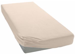 4015210379651 - Spannbettlaken CURT BAUER Jersey Laken Gr B L 90-100 cm x 200-220 cm 1 St Jersey 90-100 x 200-220 cm 20 cm beige (creme) Uni