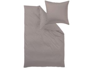 4015210607860 - Bettwäsche Uni-Mako-Satin aus 100% Baumwolle Bett- und Kopfkissenbezug mit Reißverschluss pflegeleicht STANDARD 100 by OEKO-TEX und Made in Green zertifiziert auch ganzjährig geeignet edle Haptik (2 tlg)