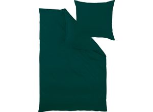 4015210648665 - Bettwäsche CURT BAUER Uni-Mako-Satin Bettwäsche OEKO-TEX und Made in Green zertifiziert Gr B L 135 cm x 200 cm (1 St) B L 80 cm x 80 cm (1 St) Mako-Satin grün (malachit) Bettwäsche 135x200 cm