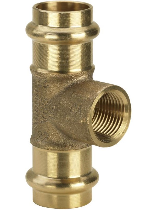 4015211313968 - T-Stück Sanpress 22172 28 x Rp 3 4 x 28 mm Rotguss oder Siliziumbronze SC-Contur - Viega