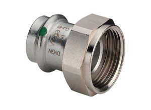 4015211437862 - Sanpress Inox Verschraubung 437862 35mmxG 1 1 2 Stahl nichtrostend flachdichtend SC-Contur - Viega