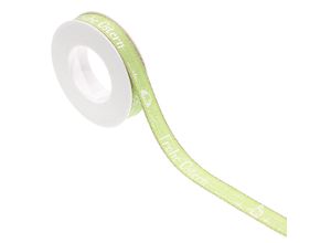 4015275901873 - Stoffband Frohe Ostern grün 15 mm 5 m