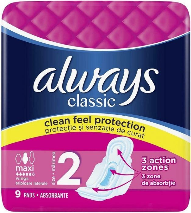 4015400259459 - ALWAYS CLASSIC MAXI WINGS DAMENBINDE PACKUNG 9 STÜCK