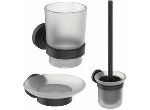 4015413044813 - IOM - Badaccessoires-Set Glas matt schwarz A9245XG