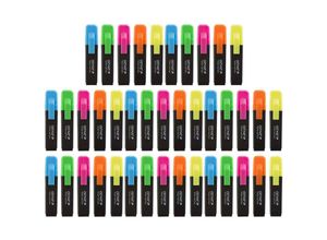 4015468127394 - 40x GENIE Textmarker 5 Farben Neon Marker Set Highlighter Stifte Leuchtmarker