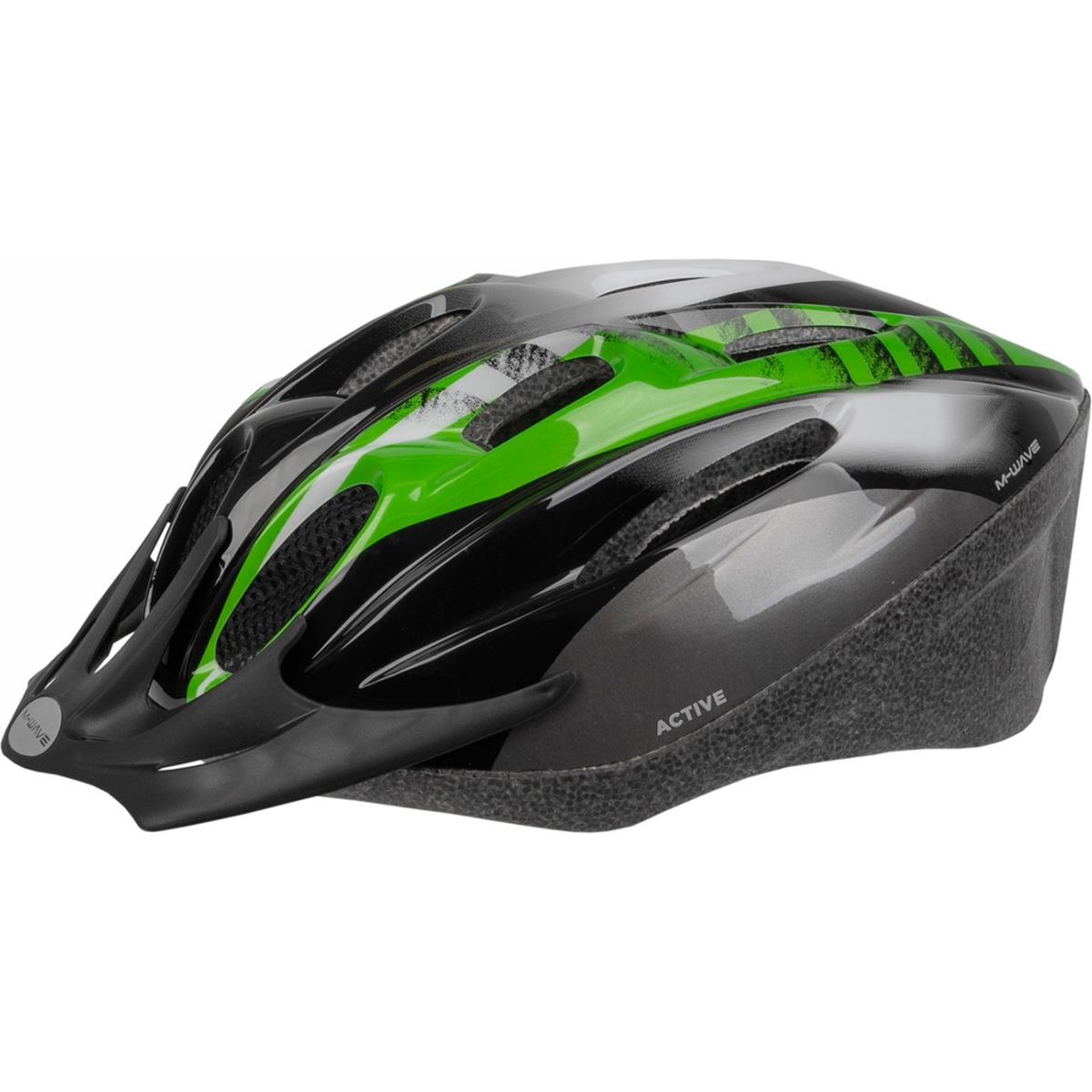 4015493730170 - Fahrradhelm Ventura Mamba Schwarz-Grün Größe M 53-57 cm mit Visier und Mückennetz