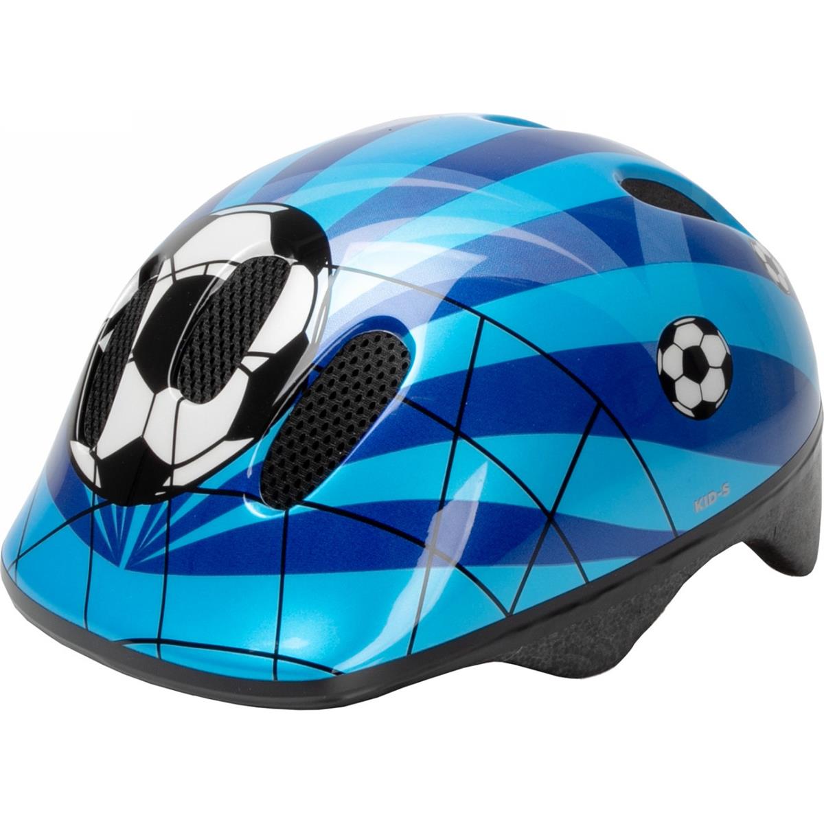 4015493732969 - M-Wave Kid-S Kinderhelm Fußball Blau mit Visier und Mückenschutz Größe S