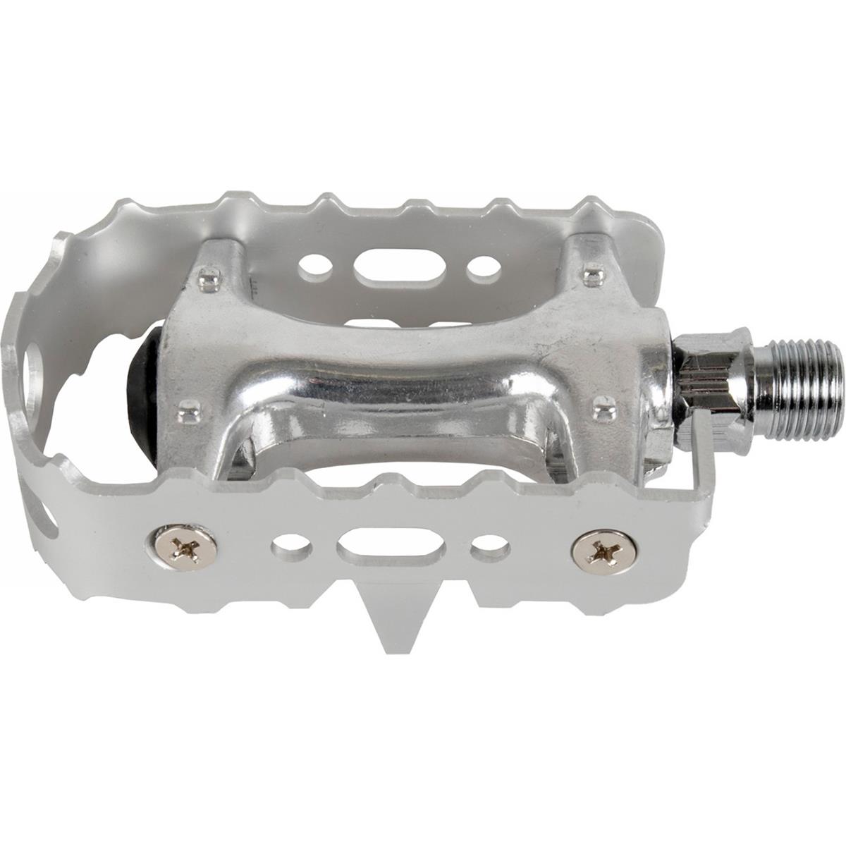 4015493890652 - MTB Pedal aus eloxiertem Aluminium in Silber mit verchromter CR-MO Achse