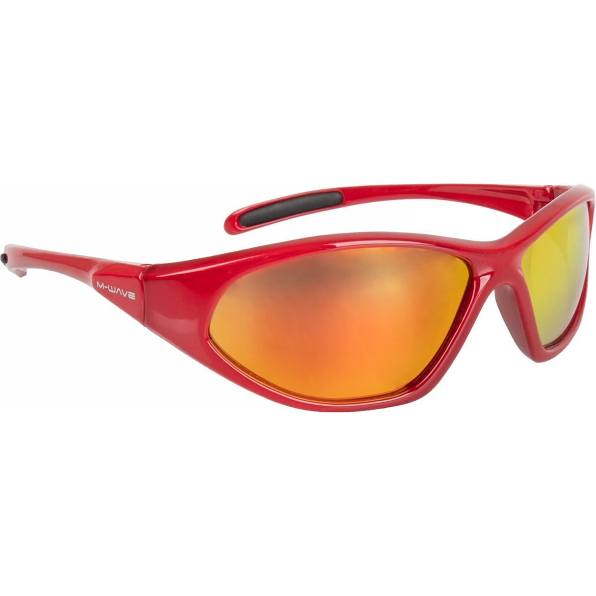 4015493895077 - M-WAVE Kinder-Sonnenbrille Rot mit Iridium-Gläsern UV 400 stoßfest und kratzfest