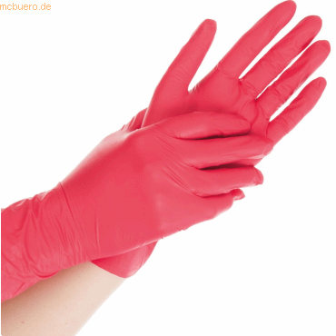 4015544261691 - 10 x Nitril-Handschuh Safe Light puderfrei S 24cm rot VE=100 4015544261691 - 10 x Nitril-Handschuh Safe Light puderfrei S 24cm rot VE=100