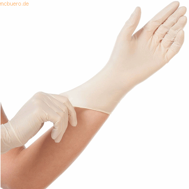 4015544267938 - Einmalhandschuhe Hygostar Grip 2676 Lebenmittelecht weiß Größe S 7 Latex 4015544267938 2676 100 Stück