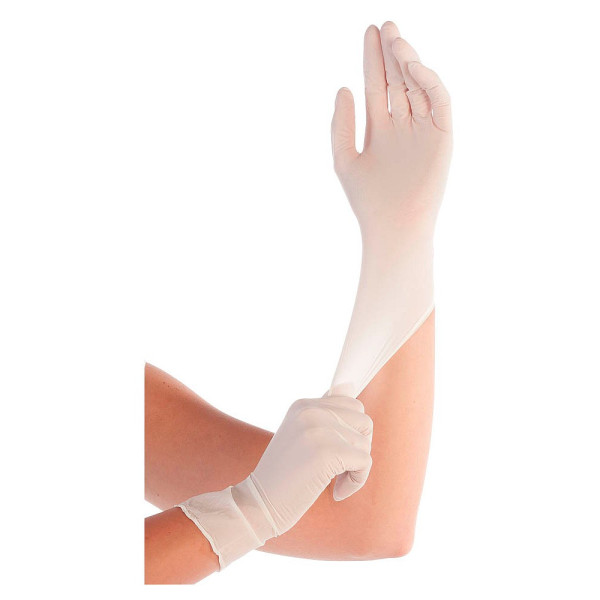 4015544268119 - Einmalhandschuhe Hygostar Elastic 26811 Lebensmittelecht weiß Größe L 9 Synthetik 4015544268119 26811 100 Stück