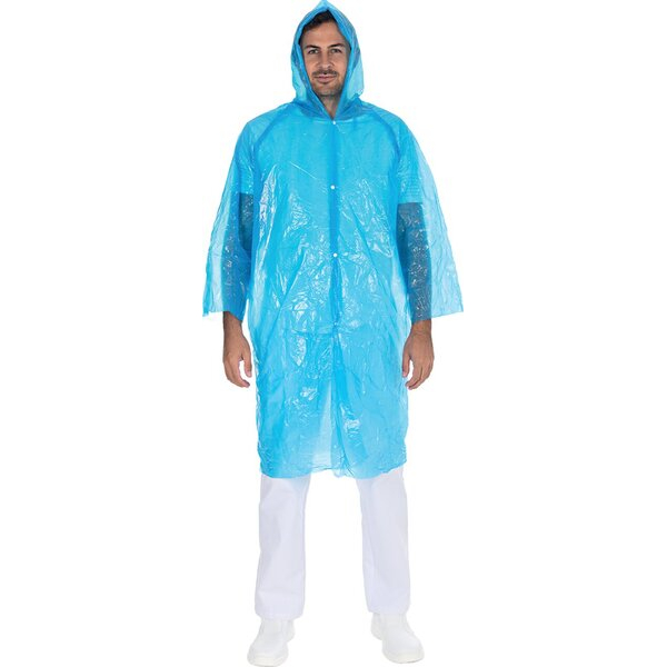 4015544273366 - Besucherkittel Light Kapuze PE Universalgröße blau 50 Stück 4015544273366 Franz Mensch