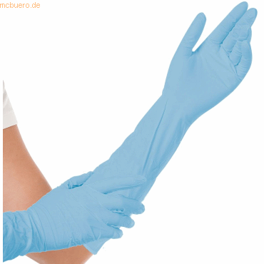 4015544273533 - 10 x Nitril-Handschuh Extra Safe Superlong puderfrei M 40cm V 4015544273533 - 10 x Nitril-Handschuh Extra Safe Superlong puderfrei M 40cm V
