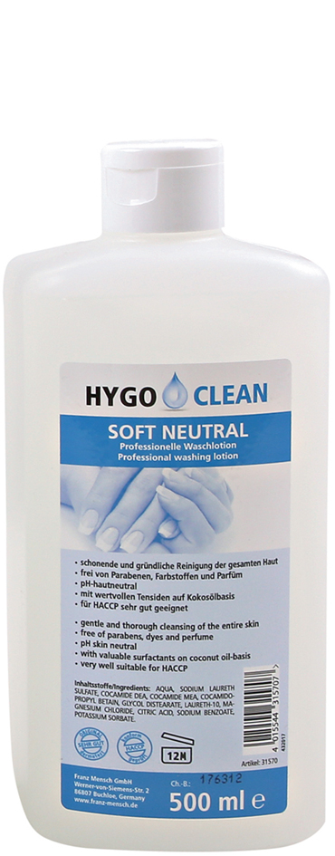 4015544315707 - HYGOCLEAN Handwaschseife SOFT NEUTRAL 500 ml