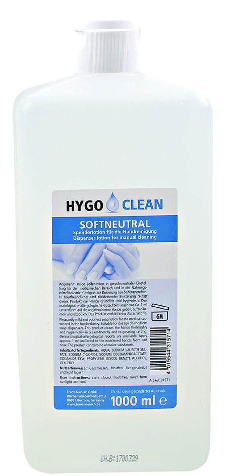 4015544315714 - HYGOCLEAN Handwaschseife SOFT NEUTRAL 1 Liter