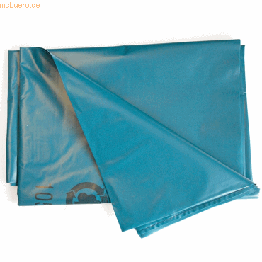 4015544323160 - 5 x LDPE-Abfallsack 240l 75my gelegt blau VE=10 Stück