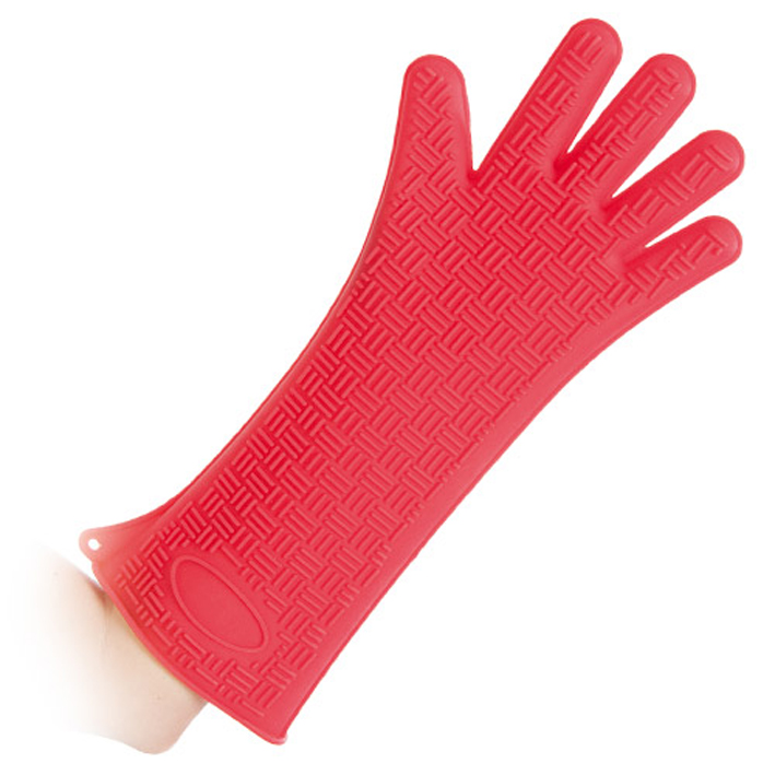 4015544332162 - HYGOSTAR Silikon-Handschuh HEATBLOCKER rot Länge 350 mm