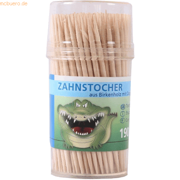 4015544388138 - NATURESTAR Zahnstocher im Plastikspender Holzstocher in praktischem Plastikspender 1 Packung = 190 Stück Birkenholz