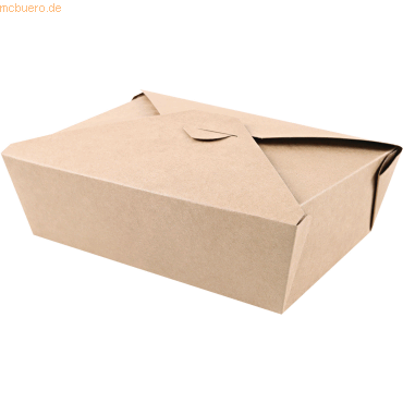 4015544718355 - 4 x Foodboxen Bio Menu 215x162x64mm Kraftpapier PLA braun V