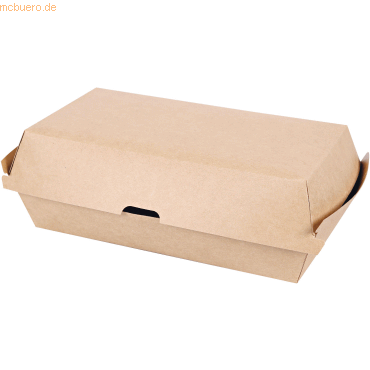 4015544718553 - 8 x Sandwich-Boxen Bio Club 207x107x79mm Kraftpapier PLA br