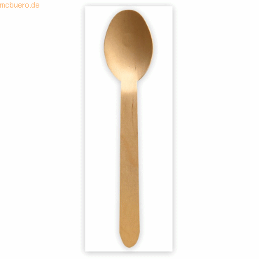 4015544721324 - 500 x Bestecksets Bio Spoon Holz gewachst Löffel + Serviett