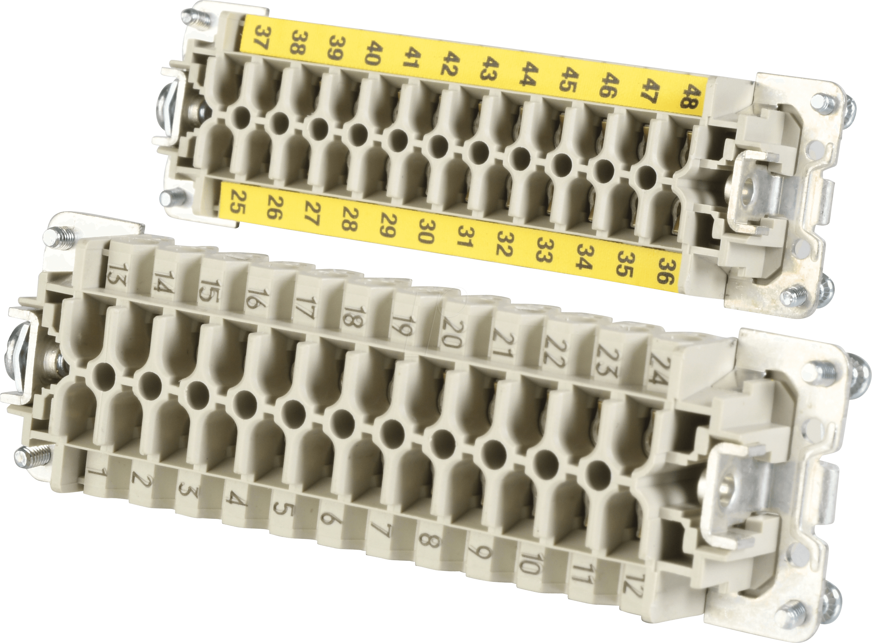 4015573219663 - BAS BUS 48 25 - revos BASIC Einsätze Buchse  48 + PE  mit Drahtschutz