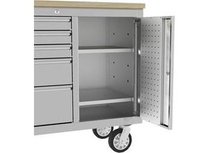 4015671135223 - Edelstahl Werkbank 1073x493x905 cm GW5 1 inox Werktisch Werkzeugwagen - Güde