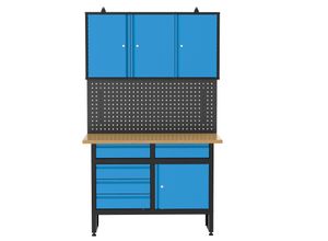 4015671226624 - 3-teiliges Werkbank Set GW5-1 Kombination aus Werkbank Lochwand Wandschrank - Güde