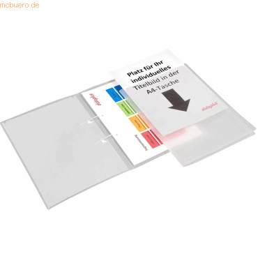 4015845100330 - Schnellhefter Dataplus A4 PP mTasche tansparent mit Heftersti