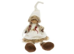 4015861145681 - Weihnachtsfigur MYFLAIR MÖBEL & ACCESSOIRES Winterkind Weihnachtsdeko Dekofiguren Gr B H T 17 cm x 66 cm x 11 cm weiß (weiß beige) Figur Weihnachtsfigur Weihnachtsengel Weihnachtsfiguren Dekofiguren Kantensitzer