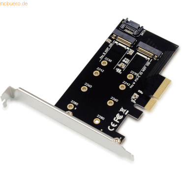 4015867223666 - Pci Express Card 2-in-1 M2 ssd Emrick schwarz (EMRICK04B) - Conceptronic