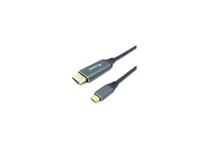 4015867228715 - Equip - 133415 Video Kabel Adapter 1 m usb Typ c hdmi Typ a (Standard) Schwarz Grau