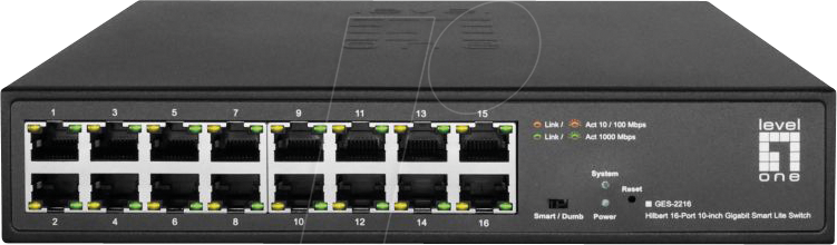 4015867229989 - LEVELONE GES2216 - Switch 16-Port Gigabit Ethernet