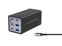 4015867236543 - 6-Port 200W GaN USB-PD 31-Ladegerät mit USB-C-Ladekabel USB-C x 4 USB-A x 2 QC 30 PD 31