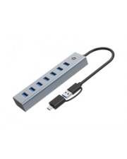 4015867238301 - CONCEPTRONIC USB-Hub 7-Port 30 C->7x30 +TypC 5Gbps oNz gr