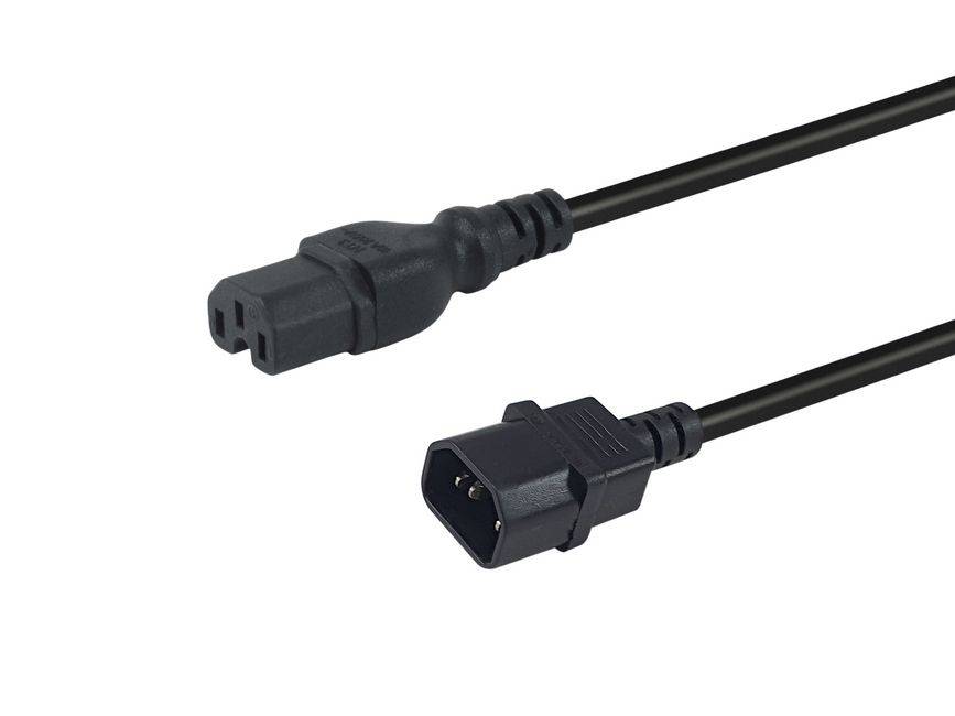 4015867240823 - Equip Netzkabel Anschl C14 -> C15    180m          schwarz