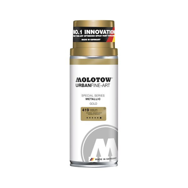 4015962890565 - Sprühdose URBAN FINE-ART Metallic Lack 400ml Nr 419 metallic gold 4015962890565 Molotow