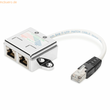 4016032066590 - DIGITUS CAT 5e 2x 11 Patchkabel-Adapter geschirmt