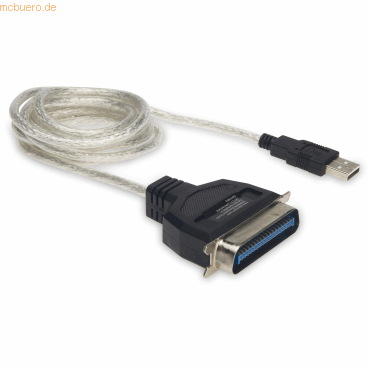 4016032166306 - DIGITUS USB Druckerkabel 18m Typ-A zu Parallel St St transparent