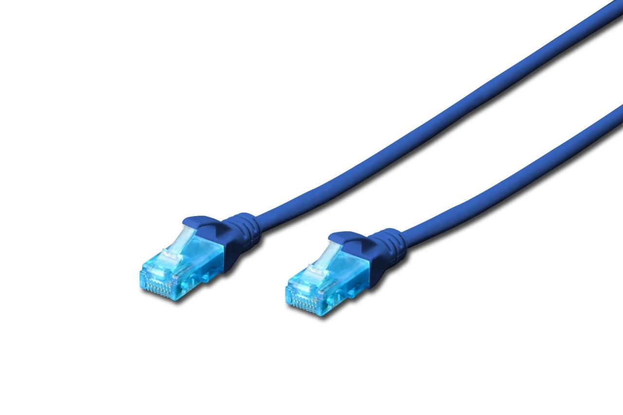 4016032198680 - DIGITUS Patch-Kabel RJ-45 (M) zu RJ-45 (M) 05 m CCA U UTP Cat 5e blau (DK-1512-005 B)