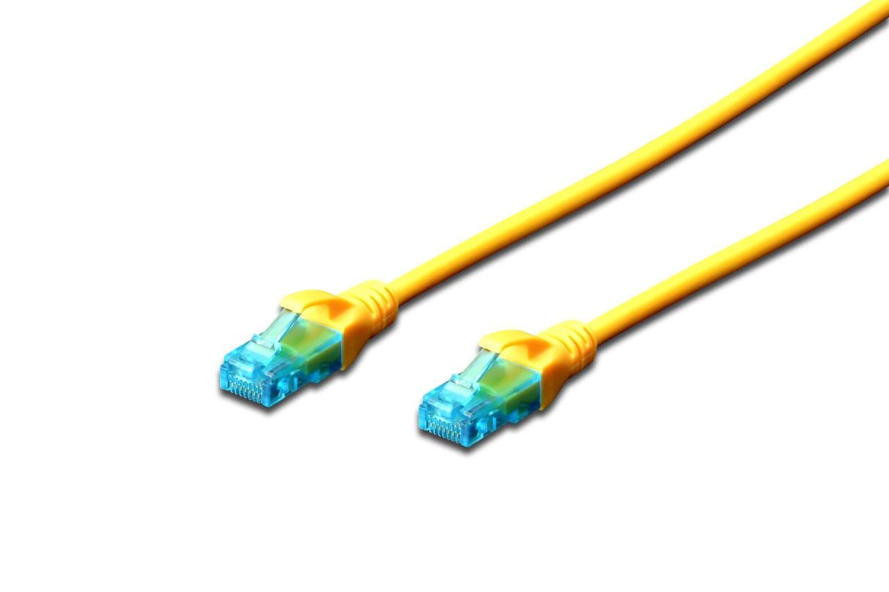 4016032199014 - DIGITUS Patch-Kabel RJ-45 (M) zu RJ-45 (M) 1 m CCA U UTP Cat 5e gelb (DK-1512-010 Y)